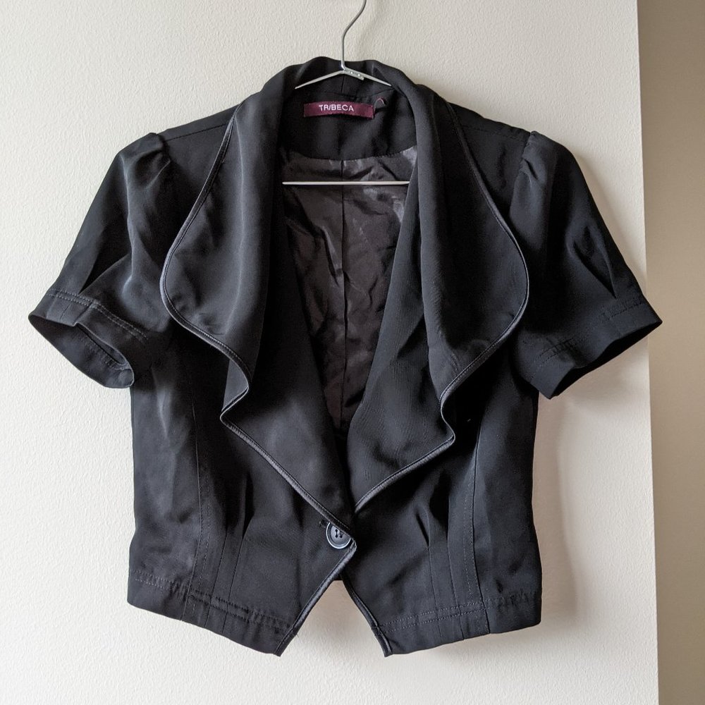 TRIBECA Cropped BLAZER Jacket Short Sleeve XS